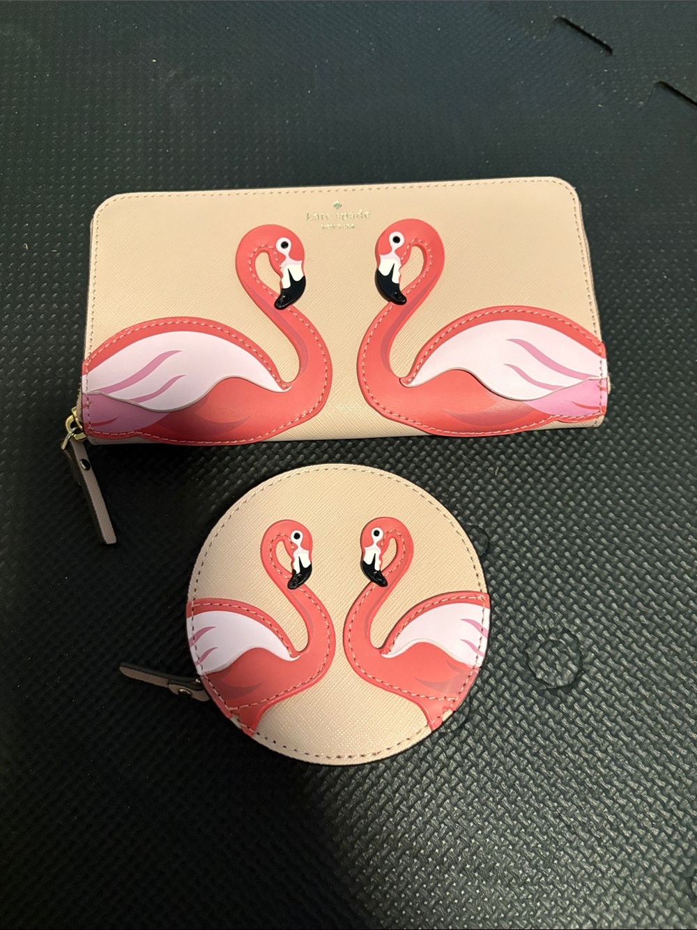 NWT Kate spade continental wallet and coin purse. Pink flamingo 🦩